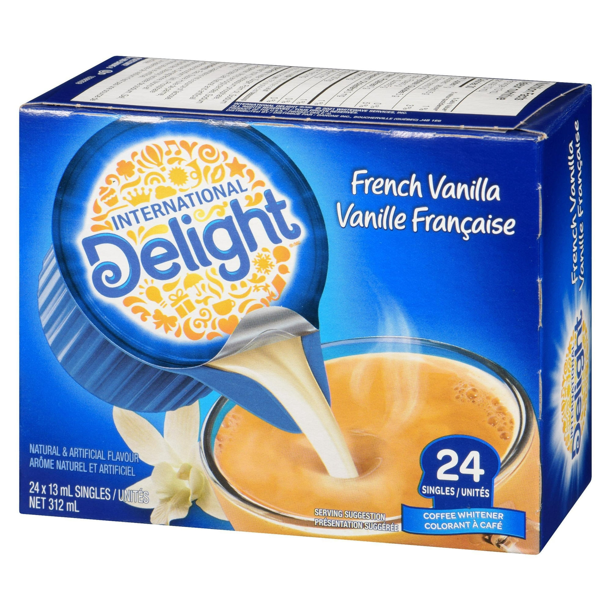 International Delight Coffee Creamer, French Vanilla, Portion Cups, 24 cups