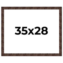 35x28 Frame Brown Burl Real Wood Picture Frame Width 1.625 Inches | Interior Frame Depth 0.5 Inches