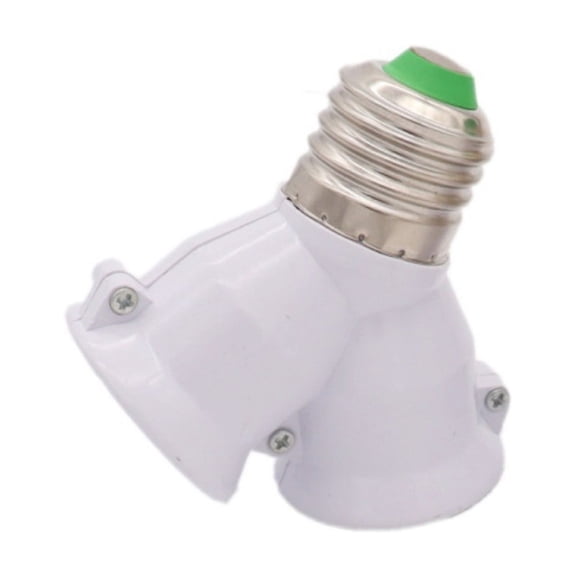 220V 2-Way Splitter Adapter E27 Lamp Holder Splitter Dual Output For Double Lamp