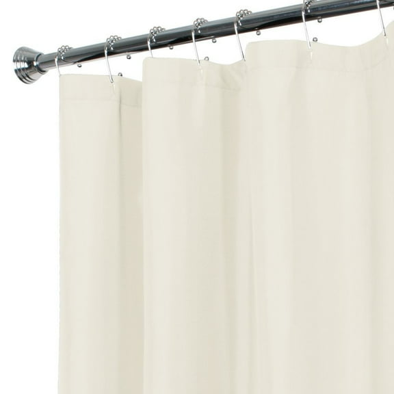 Zenna Home Water Repellent Fabric Shower Curtain Liner, 70" x 72", Beige