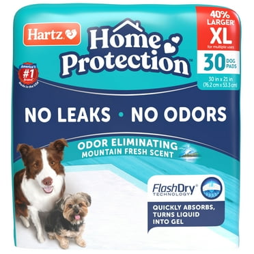 Hartz Home Protection Mountain Fresh Scent Eliminating, XL Dog Pads, 30 Count