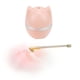thumbnail image 1 of Juguete interactivo con plumas para gatos con cascabel para estimular el instinto de los gatos de interior (rosa), 1 of 14