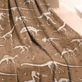 thumbnail image 3 of Brown White Dinosaurs Fossils Pattern Blanket,Comfortable Soft Lamb Wool Throw Blanket,All Season,Warm Lightweight Blankets for Sofa Bed Couch Living Room Chair,30"x40", 3 of 4