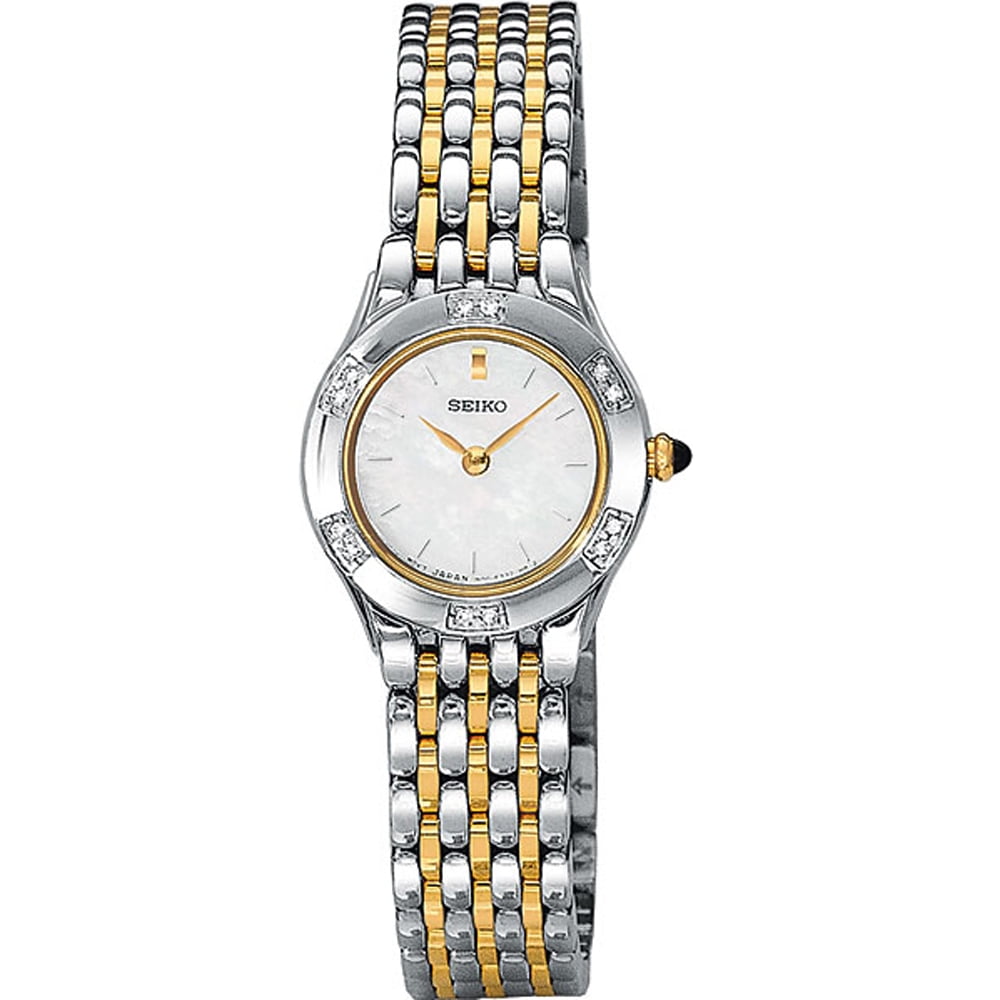 Seiko Women's SUJC47 Mother of Pearl Dial Two Tone Stainless Steel ...