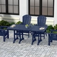 thumbnail image 7 of WestinTrends Malibu Outdoor Dining Table for 6, All Weather Poly Lumber Adirondack 71" Trestle Long Dining Table with Umbrella Hole, Navy Blue, 7 of 7