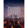 thumbnail image 2 of ArtsyQuotes 15x18 White Modern Wood Framed Museum Art Print Titled - Mark Twain Quote: Twenty Years, 2 of 4