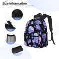 thumbnail image 4 of Daiia flower Skull crystal School Backpack for Men Women, Unisex Large Waterproof Bookbag Schoolbag Casual Daypack for High School/College/Teens/Travel/Work Black, 4 of 8