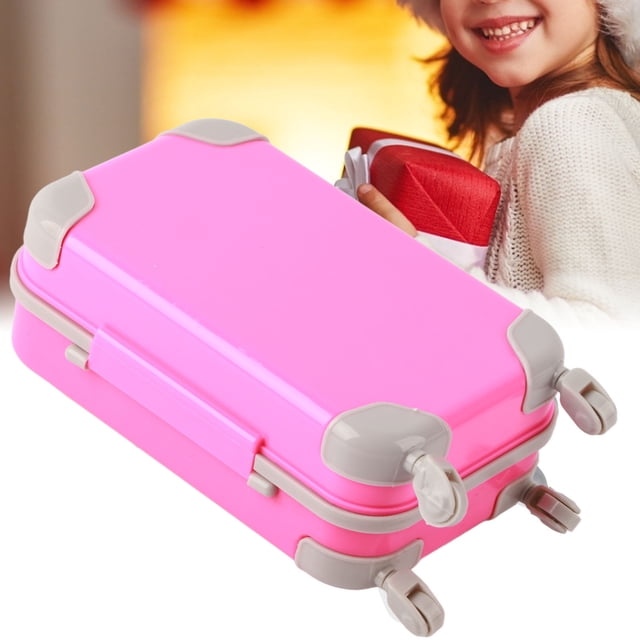 Valise de Poupée 10,2 Pouces Sac de Voyage Simulé, Accessoires de Poupée Portables avec Design pour Jeu de Rôle et Scènes de Voyage de Poupée