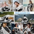 thumbnail image 5 of Horror Skull Cooling Blanket, Lightweight Breathable Summer Throw Blanket with Double Sided Cold Effect, Black Skeleton Spooky Halloween Picnic Beach Blankets Bed Sheet for Hot Sleepers 30"x40", 5 of 8