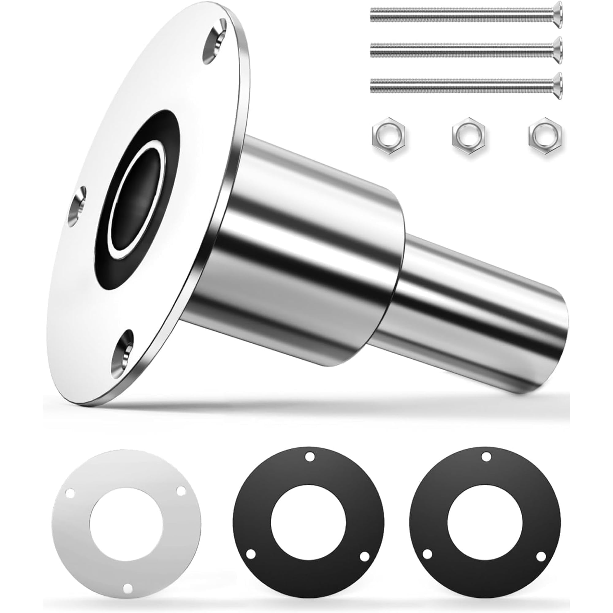 Stainless Steel 316 Diesel Heater Exhaust Port, 24mm Diesel Heater Exhaust Pipe Thru Wall, Thru Hull Pipe Outlet for Diesel Heaters, Thru Hull Fittings for Boats, Truck, Garage/Diesel Heaters