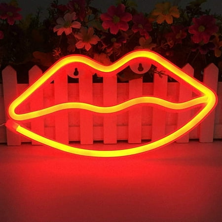 Lips Neon Signs Led Sign Shaped Decor Night Light Wall Lamp For Children S Kids Room Living Canada - Led Light Wall Art