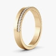 thumbnail image 2 of vylahjewellery Minimalist 18K Vermeil Yellow Gold Wedding Band Half Eternity Moissanite Engagement Ring Brilliant Round Diamond Anniversary Ring for Women, 2 of 6