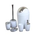 thumbnail image 1 of Juego de baño impreso, juego de baño de plástico, cepillo de dientes redondo, taza, utensilios, cepillo de inodoro, juego de seis piezas, 1 of 6