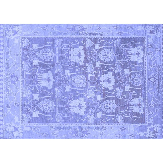 Ahgly Company Indoor Rectangle Oriental Blue Traditional Area Rugs, 2' x 4'