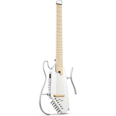 Donner Acoustic Electric Guitar HUSH I PRO Travel Guitar with Multiple Effect Modes Smart Guitarra Kit of Earphone, Gig Bag, Strap, Charging Cable