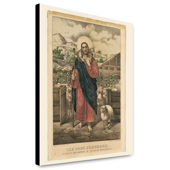 Canvas Print: Good Shepherd Je Suis El Bon Pasteur = Yo Soy El Buen Pastor.