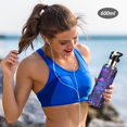 thumbnail image 5 of Yayeee 20oz Insulated Water Bottle Double Wall Stainless Steel with Flip Straw Lid, Purple Mushrooms Pattern, 5 of 7