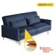 thumbnail image 2 of Sofá Cama Makora Anicka con Memory Foam Color Azul Lino Respaldo Reclinable de 3 Posiciones, 2 of 7