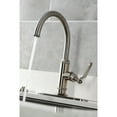 thumbnail image 4 of Kingston Brass KS2438KL Whitaker Single-Handle Kitchen Faucet with Brass Side Sprayer, Brushed Nickel, 4 of 7