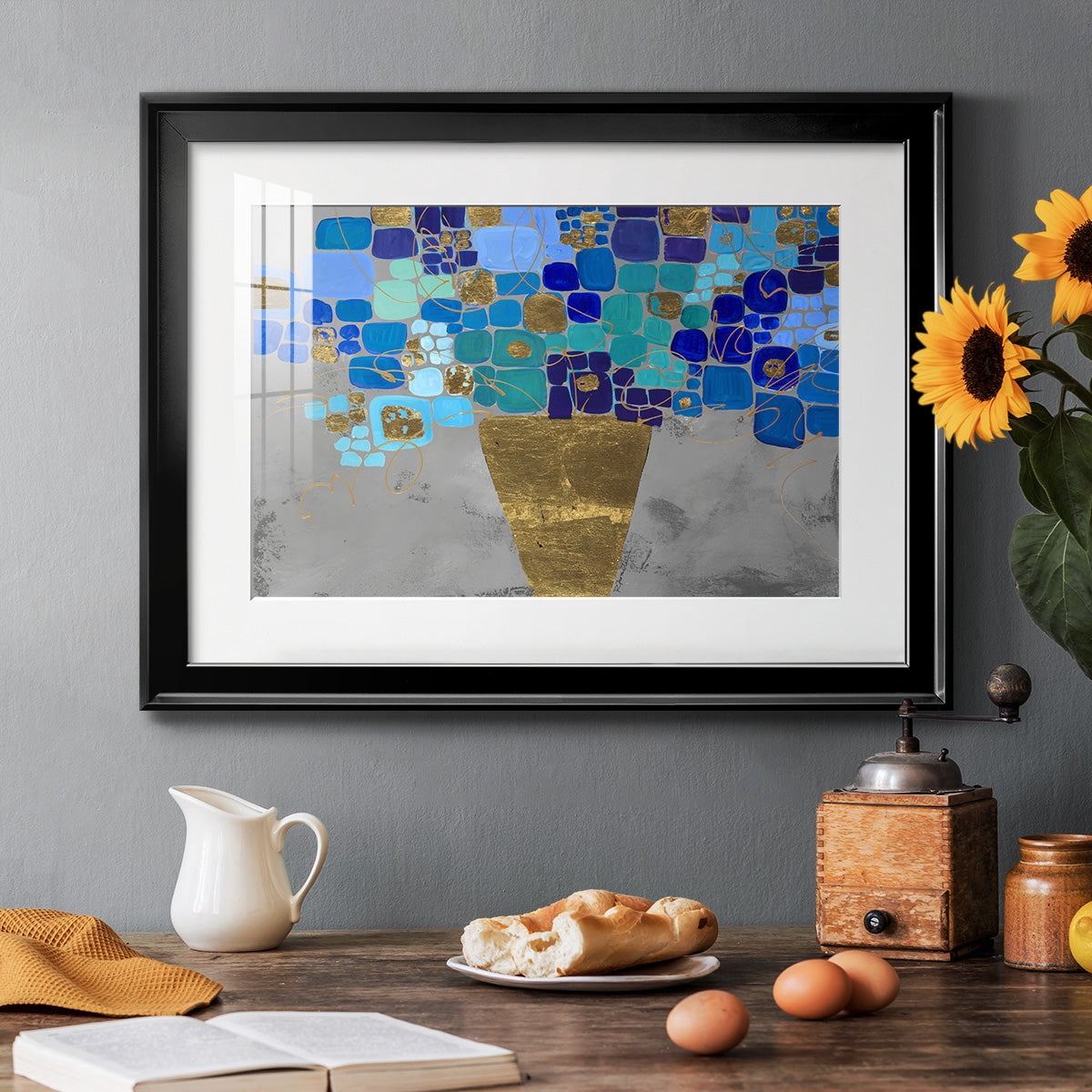 Blue Love Premium Framed Print - Ready to Hang