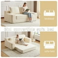 thumbnail image 7 of Hforesty Convertible Folding Sofa Bed for Living Room,Sleeper boneless cloud Couch with pullout bed and Pillows Foldable Floor Chair ,loveseat Lounge Sofa for bedroom,corduroy(WHITE), 7 of 7