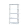 thumbnail image 3 of Iceberg Rough N Ready Five-Shelf Open Storage System Resin 36w x 18d x 74h Platinum 20853, 3 of 3