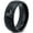 Black Dome Polish Tungsten, variant on Tungsten Mom Typography Writing Band Ring 8mm Men Women Comfort Fit Blue Flat Cut Brushed Gray Polished