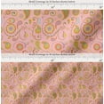 thumbnail image 2 of Soimoi Pink Cotton Poplin Fabric Mandala & Paisley Printed Fabric 1 Yard 42 Inch Wide, 2 of 7