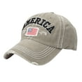 thumbnail image 2 of Pxiakgy Baseball Caps for Women 2025 Trendycaps with American Men's Women's Sports Worn Holes Flag Sun Hats and And Caps Khaki One Size, 2 of 5