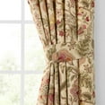 thumbnail image 3 of Ellis Curtain Regency 3" Rod Pocket Curtain Panel Pair with Tiebacks 96" x 63" Antique, 3 of 5