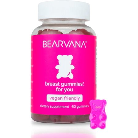 BEARVANA Gummies for You Herbal Pink - Fuller Feminine Contours, Radiant Skin, Healthy Hair & Nails, Workout Aid for Curves Building - Berry Flavored Vegan Vitamin Supplement for Women - 60 Count