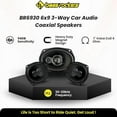 thumbnail image 2 of Bass Rockers BR6930 6x9 3-Way Car Audio Coaxial Speakers | 650 Watts High Level Car Boat ATV UTV RV Truck Speakers Pair | 1" Voice Coil 4 Ohm, 30-20kHz Frequency, 94dB | Heavy Duty Magnet Design, 2 of 7