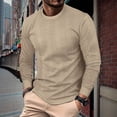 thumbnail image 2 of cfhntfmh Sweatshirt for Men Fall Fashion Long Sleeve Cable Knit Pullover Tops Casual Crewneck Solid Color Basic Shirts, 2 of 6