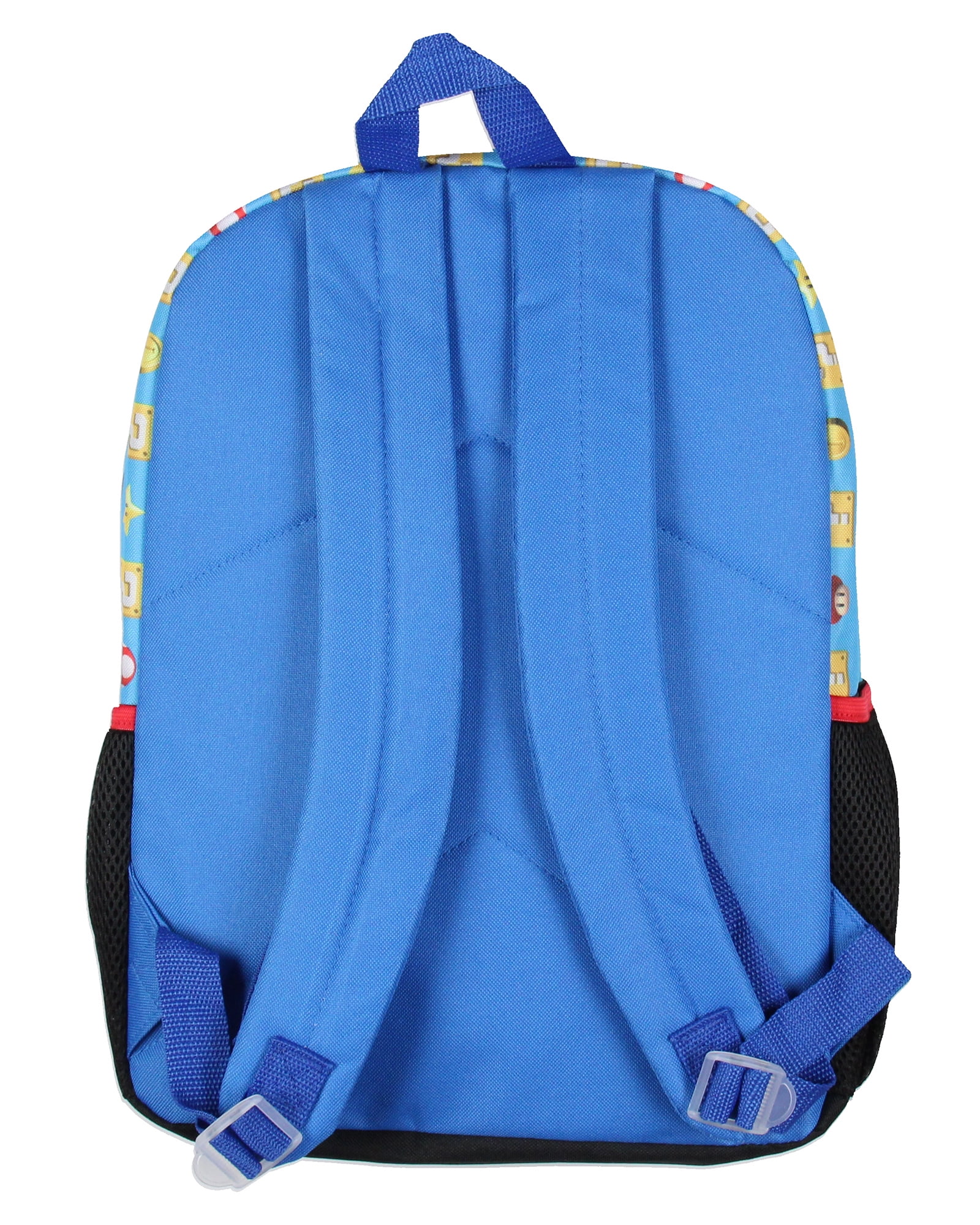 Super Mario Backpack Bowser Luigi Princess Peach Yoshi 16" Kids Bag School Travel Backpack With Quilted Front Design