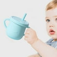 thumbnail image 4 of Silicone Straw Cup with Lid and Handles 3 in 1 Training Sippy Snack Drink Bottle Non-Spill Leak Proof Food Grade for Babies Toddlers 5m+ Random Colors Easy Clean Dishwasher Safe, 4 of 5