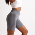 thumbnail image 3 of Gibobby Pantalones De Casuales Para Mujer Pantalones cortos de algodón para mujer, cintura alta elástica, plisados, con volantes, lindos, para la playa, informales, fluidos(Gris, S), 3 of 5