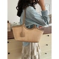 thumbnail image 4 of Straw Tote Bag for Women Woven Raffia Shoulder Bag Adjustable Top Handle Summer Beach Handbag for Casual Vacation Travel, 4 of 7