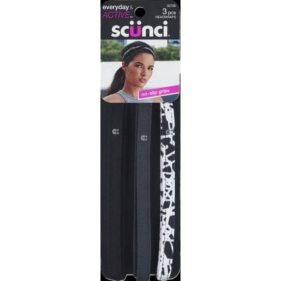 FLAT NO SLIP ASST HEADWRAP 3PK