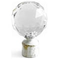 thumbnail image 3 of Decotex Adjustable 5/8" Window Curtain Rod Available in Many Decorative Designs, Colors, and Sizes (60" - 120", Crystal Ball, Beige/Gold), 3 of 3