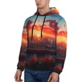 thumbnail image 3 of Goofa Cat Watching City Sunset for Men's Hooded Sweatshirt - Lightweight Pullover Hoodie with Kangaroo Pocket, Perfect for Everyday Wear-Medium, 3 of 7