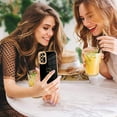 thumbnail image 5 of for Samsung Galaxy A14 5G Case Love Heart Plating, Cute Pattern Luxury Elegant Cover for Girls Women, Camera Protector TPU Full Body Protection Case-Black, 5 of 10