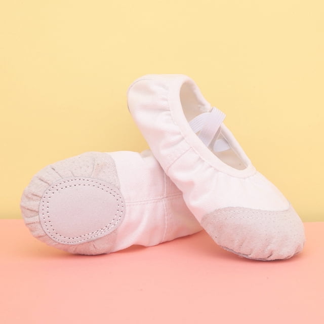 Bmisegm Chaussures pour Enfants Chaussures de Danse Chaussures Chaudes de Danse Ballet Performance Chaussures d'Intérieur Yoga Chaussures de Danse Chaussures pour Enfants Blanc 9 (Taille US)