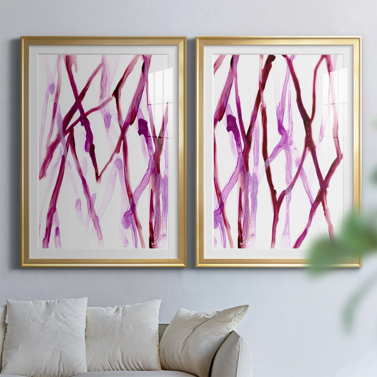 Wexford Home Runnel XV Premium Framed Print, 18.5" x 24.5" - Ready to Hang, Gold (Set of 2)