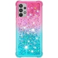 thumbnail image 2 of case for Samsung Galaxy A32 4G（Not 5G） Women Case,Creativity Clear Gradient Quicksand Glitter Flowing Liquid Floating TPU Case Bling Diamond Sparkle Cover for Samsung Galaxy A32 4G JB Powder Blue, 2 of 14