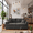 Black, variant on Arouseden 69" Dark Grey Loveseat Sofa with 2 Large Back Cushion and 2 Throw Pillows,Upholstered 2 Seater Couch with Sturdy Plastic Legs,Small Comfy Couch for Living Room
