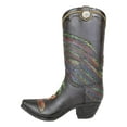 thumbnail image 2 of Western Country Floral Rooster Faux Tooled Leather Cowboy Boot Vase Figurine, 2 of 6