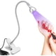 thumbnail image 1 of Lámpara secadora de uñas UV (plateada), lámpara de curado de gel de 3 W para aplicación de uñas de gel estilo americano con cabezal ajustable, lámpara de pegamento ultravioleta UV profesional adecuada, 1 of 5