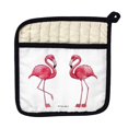 thumbnail image 1 of Betsy Drake PT084W Flamants Roses sur Support de Pot Blanc, 1 of 1