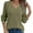 Army Green, variant on Hanen Long Sleeve Womens Tops Casual Women's V-neck Brushed Solid Color Long Sleeved Top Athletic Sweatshirts for Women