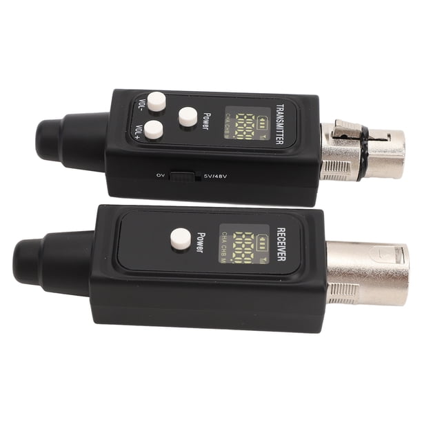 Adaptador UHF XLR, Receptor Transmisor De Micrófono Inalámbrico Recargable Por USB 2,4 GHz 20 Canales Para Cámara DSLR